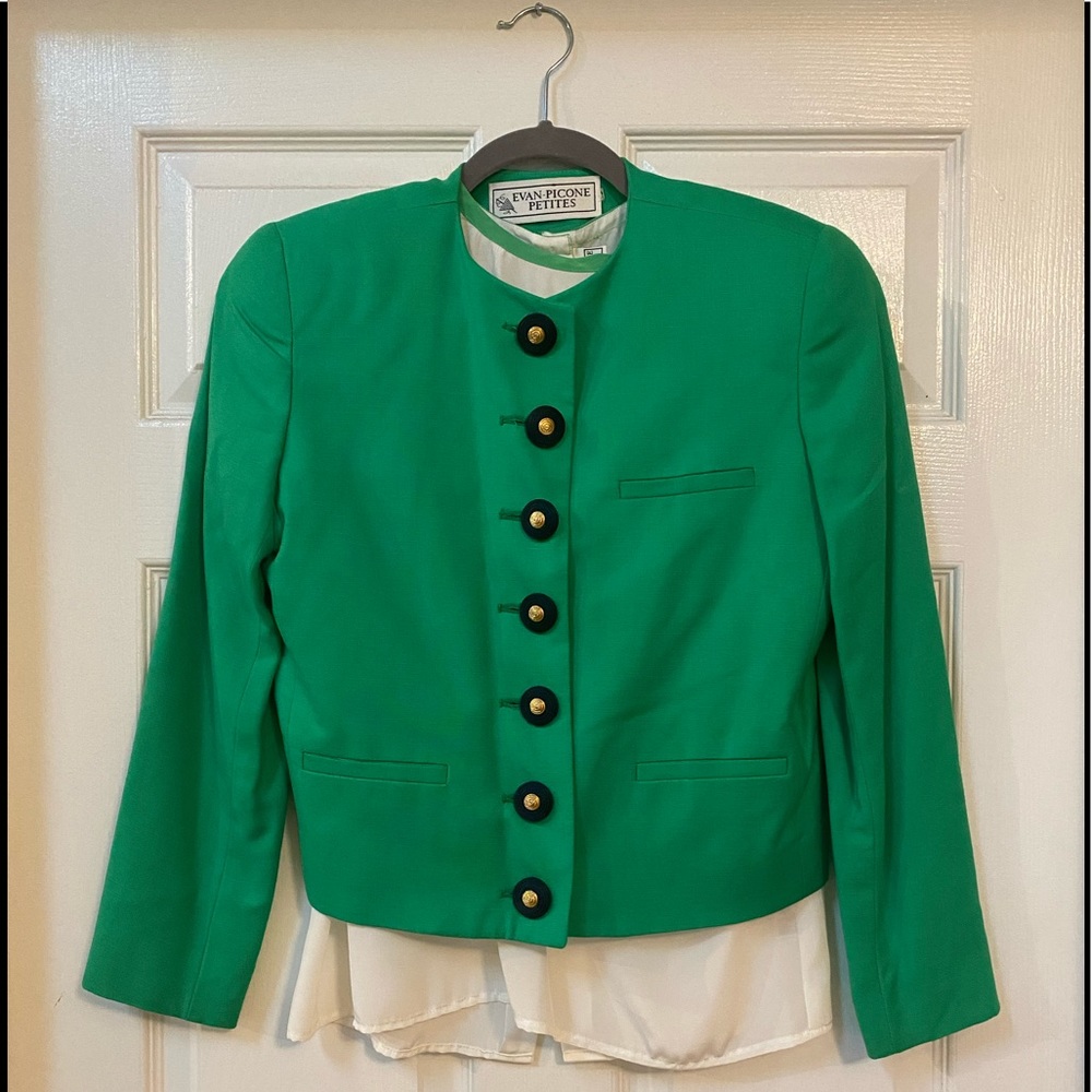 Evan Picone Vintage Jacket & Silk Blouse